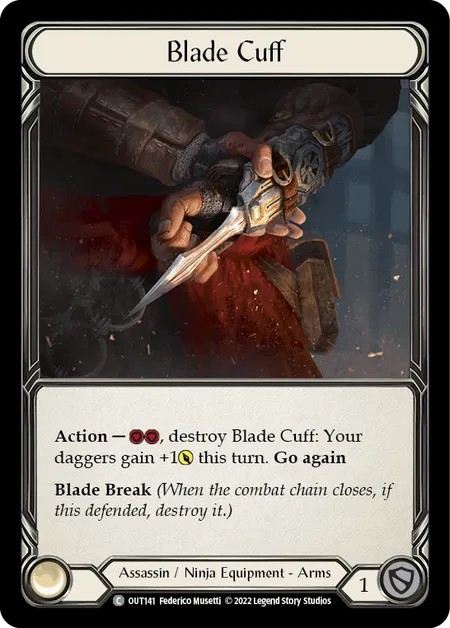 [OUT141-Rainbow Foil]Blade Cuff[Common]（Outsiders Assassin/Ninja Equipment Arms）【FleshandBlood FaB】