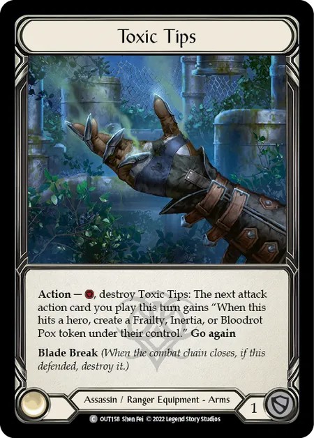 [OUT158-Cold Foil]Toxic Tips[Common]（Outsiders Assassin/Ranger Equipment Arms）【FleshandBlood FaB】