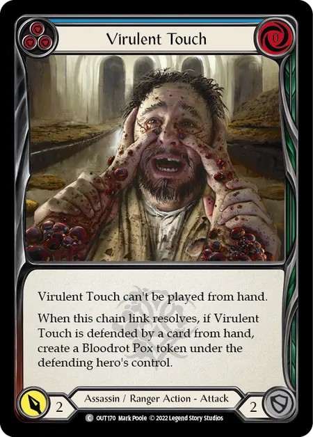 [OUT170]Virulent Touch[Common]（Outsiders Assassin/Ranger Action Attack Blue）【FleshandBlood FaB】