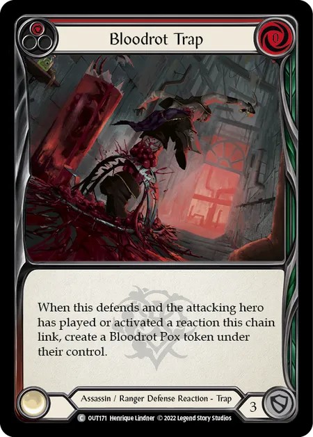 [OUT171]Bloodrot Trap[Common]（Outsiders Assassin/Ranger Defense Reaction Trap Red）【FleshandBlood FaB】