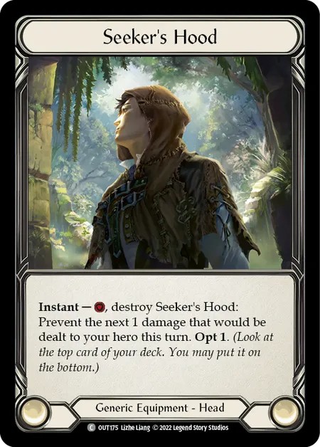 [OUT175-Cold Foil]Seeker’s Hood[Common]（Outsiders Generic Equipment Head）【FleshandBlood FaB】