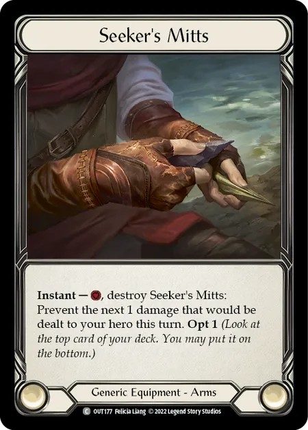 [OUT177-Cold Foil]Seeker’s Mitts[Common]（Outsiders Generic Equipment Arms）【FleshandBlood FaB】
