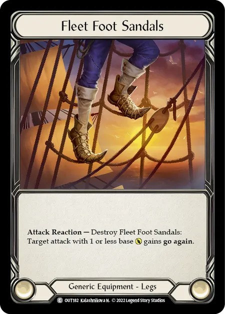 [OUT182-Cold Foil]Fleet Foot Sandals[Common]（Outsiders Generic Equipment Legs）【FleshandBlood FaB】