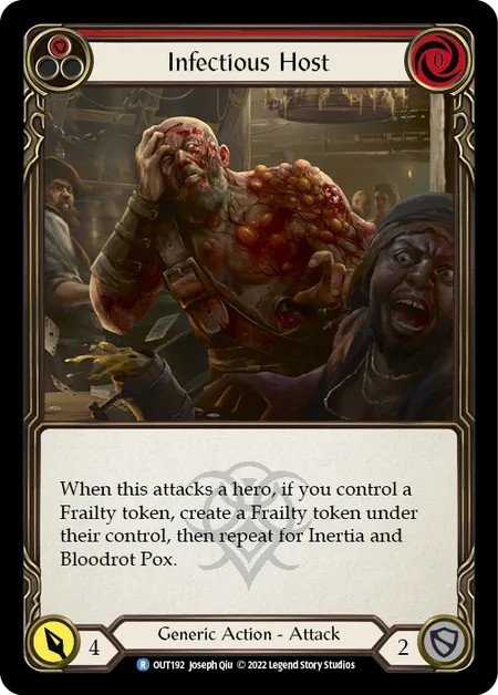 [OUT192]Infectious Host[Rare]（Outsiders Generic Action Attack Red）【FleshandBlood FaB】