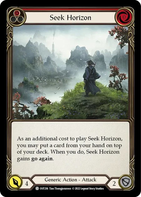 [OUT216]Seek Horizon[Common]（Outsiders Generic Action Attack Red）【FleshandBlood FaB】