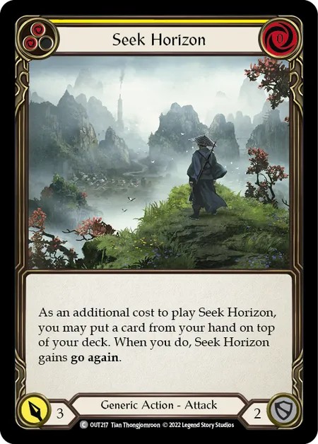 [OUT217]Seek Horizon[Common]（Outsiders Generic Action Attack Yellow）【FleshandBlood FaB】