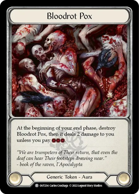 [OUT234]Bloodrot Pox[Tokens]（Outsiders Generic Token Aura）【FleshandBlood FaB】