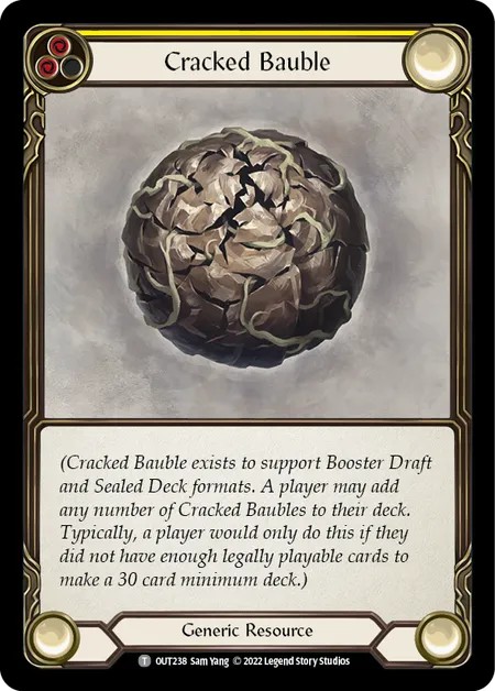 [OUT238]Cracked Bauble[Tokens]（Outsiders Generic Resource Yellow）【FleshandBlood FaB】