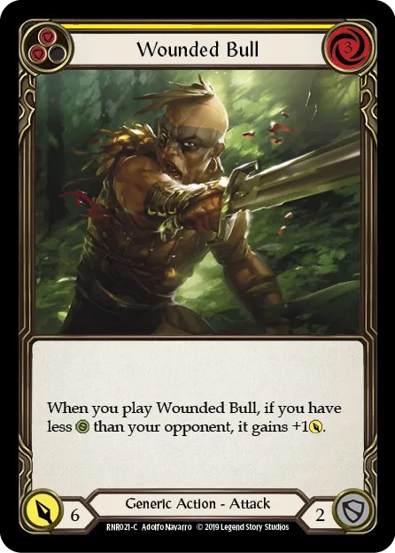 [RNR021-C]Wounded Bull[Common]（Blitz Deck Generic Action Attack Yellow）【FleshandBlood FaB】