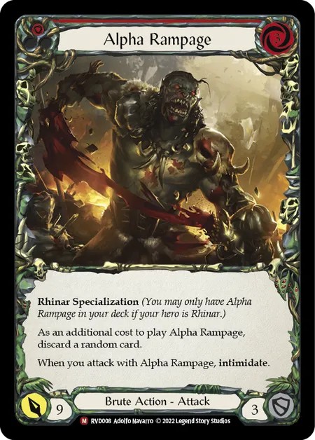 [RVD008]Alpha Rampage[Majestic]（Blitz Deck Brute Action Attack Red）【FleshandBlood FaB】