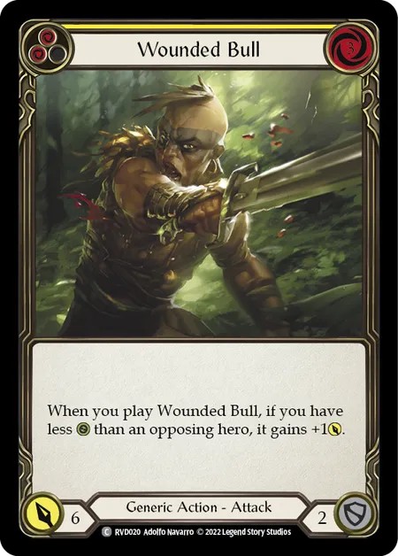 [RVD020]Wounded Bull[Common]（Blitz Deck Generic Action Attack Yellow）【FleshandBlood FaB】