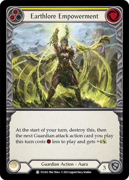 [TCC043]Earthlore Empowerment[Common]（Round the Table: TCC x LSS Guardian Action Aura  Non-Attack Yellow）【FleshandBlood FaB】