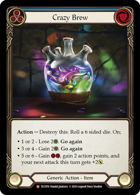 [TCC070]Crazy Brew[Majestic]（Round the Table: TCC x LSS Generic Action Item  Non-Attack Blue）【FleshandBlood FaB】
