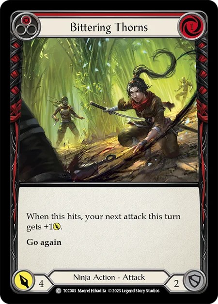 [TCC083]Bittering Thorns[Common]（Round the Table: TCC x LSS Ninja Action Attack Red）【FleshandBlood FaB】