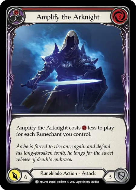 [U-ARC094-Rainbow Foil]Amplify the Arknight[Common]（Arcane Rising Unlimited Edition Runeblade Action Attack Red）【FleshandBlood FaB】