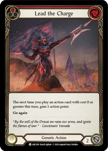 [U-ARC209]Lead the Charge[Common]（Arcane Rising Unlimited Edition Generic Action Non-Attack Red）【FleshandBlood FaB】