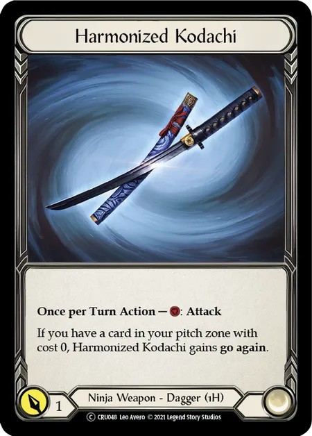 [U-CRU048-Rainbow Foil]Harmonized Kodachi[Common]（Crucible of War Unlimited Edition Ninja Weapon 1H Dagger）【FleshandBlood FaB】