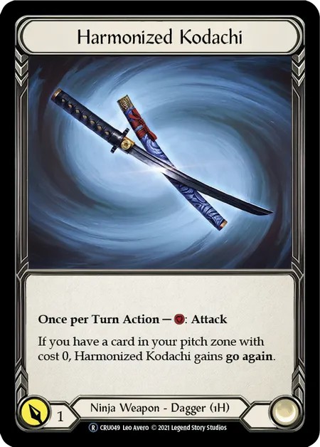[U-CRU049-Rainbow Foil]Harmonized Kodachi[Common]（Crucible of War Unlimited Edition Ninja Weapon 1H Dagger）【FleshandBlood FaB】