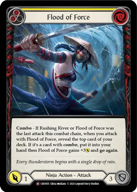 177427[WTR085-S-Rainbow Foil]Pounding Gale[Super Rare]（Welcome to Rathe Alpha Print Ninja Action Attack Red）【FleshandBlood FaB】