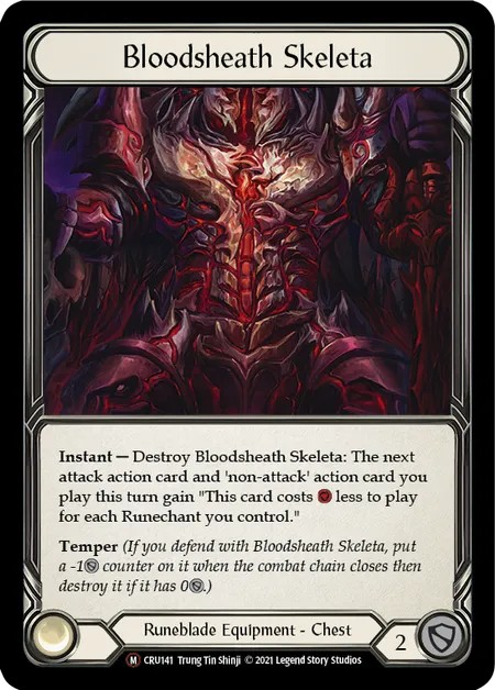 [U-CRU141]Bloodsheath Skeleta[Majestic]（Crucible of War Unlimited Edition Runeblade Equipment Chest）【FleshandBlood FaB】