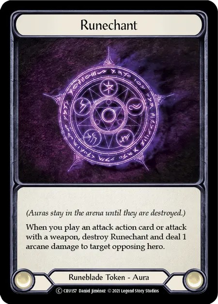 [U-CRU157-Rainbow Foil]Runechant[Common]（Crucible of War Unlimited Edition Runeblade Token Aura）【FleshandBlood FaB】