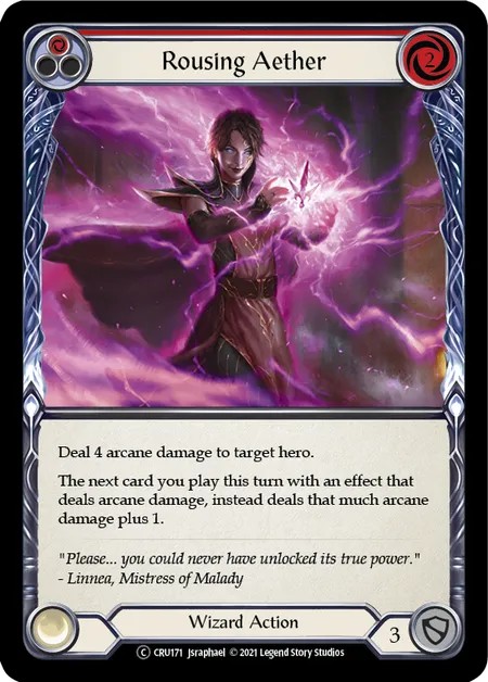 [U-CRU171]Rousing Aether[Common]（Crucible of War Unlimited Edition Wizard Action Non-Attack Red）【FleshandBlood FaB】
