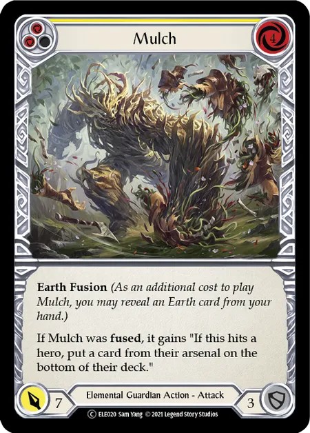 [U-ELE020]Mulch[Common]（Tales of Aria Unlimited Edition Elemental Guardian Action Attack Yellow）【FleshandBlood FaB】