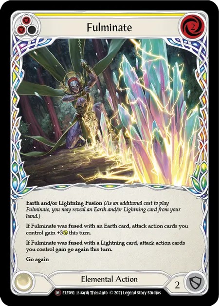 [U-ELE091]Fulminate[Majestic]（Tales of Aria Unlimited Edition Elemental NotClassed Action Non-Attack Yellow）【FleshandBlood FaB】
