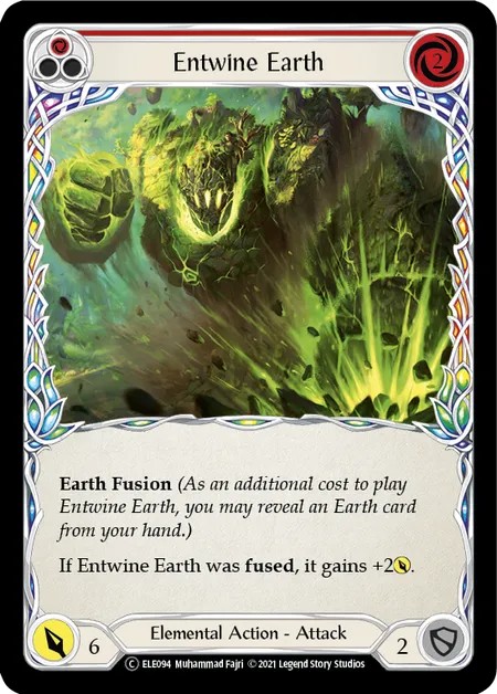 [U-ELE094]Entwine Earth[Common]（Tales of Aria Unlimited Edition Elemental NotClassed Action Attack Red）【FleshandBlood FaB】