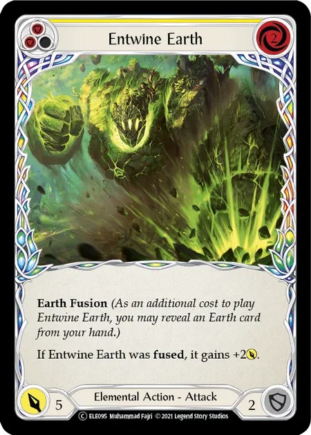 [U-ELE095]Entwine Earth[Common]（Tales of Aria Unlimited Edition Elemental NotClassed Action Attack Yellow）【FleshandBlood FaB】