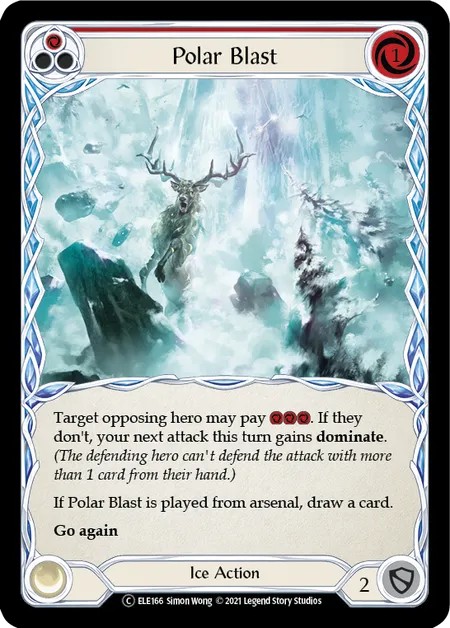 [U-ELE166-Rainbow Foil]Polar Blast[Common]（Tales of Aria Unlimited Edition Ice NotClassed Action Non-Attack Red）【FleshandBlood FaB】