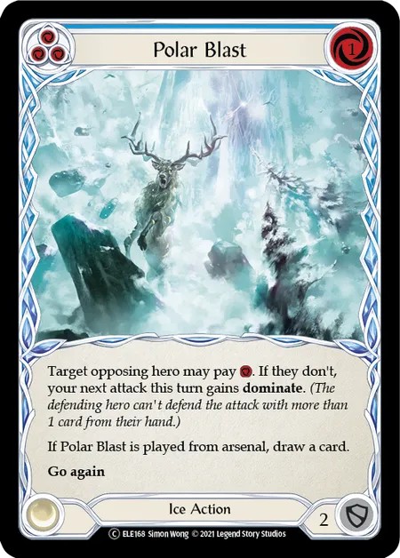 [U-ELE168]Polar Blast[Common]（Tales of Aria Unlimited Edition Ice NotClassed Action Non-Attack Blue）【FleshandBlood FaB】