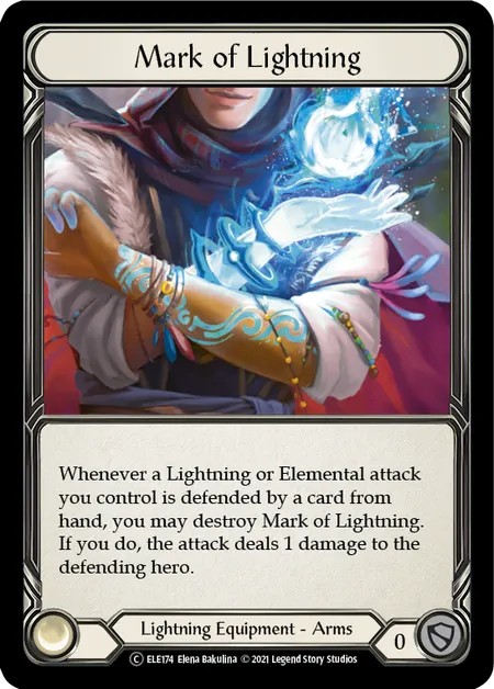 [U-ELE174-Rainbow Foil]Mark of Lightning[Common]（Tales of Aria Unlimited Edition Lightning NotClassed Equipment Arms）【FleshandBlood FaB】
