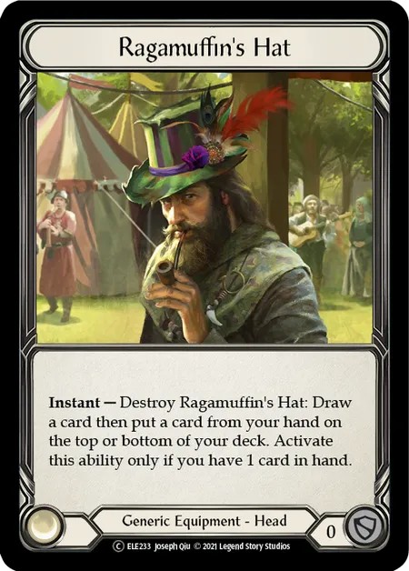 [U-ELE233-Rainbow Foil]Ragamuffin’s Hat[Common]（Tales of Aria Unlimited Edition Generic Equipment Head）【FleshandBlood FaB】