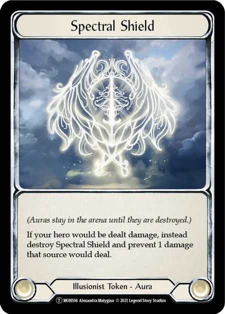[U-MON104]霊気の盾/Spectral Shield[Tokens]（Monarch Unlimited Edition Illusionist Token Aura）【FleshandBlood FaB】