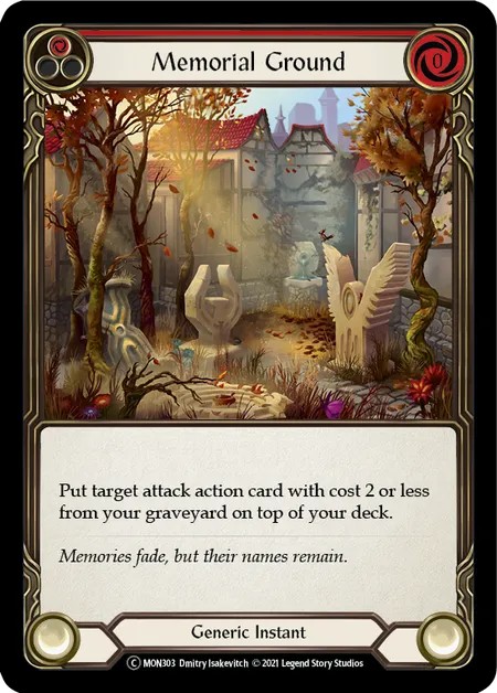 [U-MON303]Memorial Ground[Common]（Monarch Unlimited Edition Generic Instant Red）【FleshandBlood FaB】