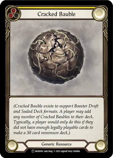 [U-MON306]Cracked Bauble[Tokens]（Monarch Unlimited Edition Generic Resource Yellow）【FleshandBlood FaB】