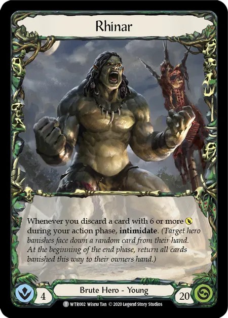 [U-WTR002]Rhinar[Tokens]（Welcome to Rathe Unlimited Edition Brute Hero Young）【FleshandBlood FaB】