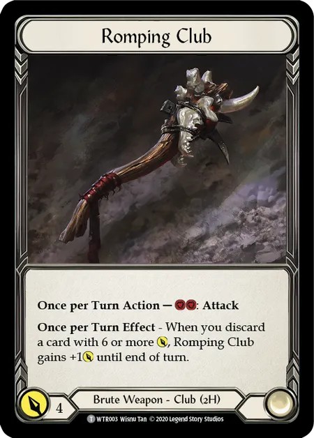 [U-WTR003]Romping Club[Tokens]（Welcome to Rathe Unlimited Edition Brute Weapon 2H Club）【FleshandBlood FaB】