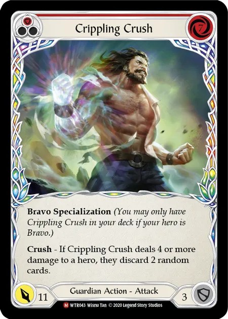 [U-WTR043]Crippling Crush[Majestic]（Welcome to Rathe Unlimited Edition Guardian Action Attack Red）【FleshandBlood FaB】