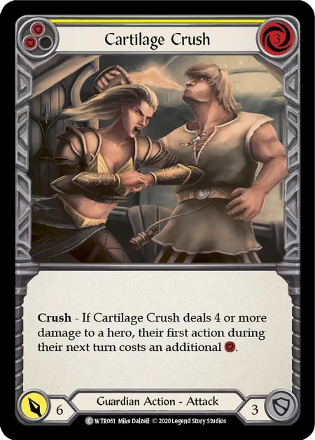 [U-WTR061]Cartilage Crush[Common]（Welcome to Rathe Unlimited Edition Guardian Action Attack Yellow）【FleshandBlood FaB】