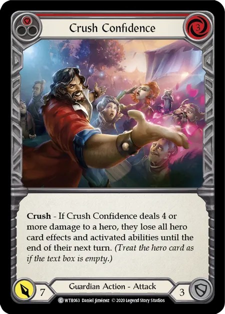 [U-WTR063]Crush Confidence[Common]（Welcome to Rathe Unlimited Edition Guardian Action Attack Red）【FleshandBlood FaB】