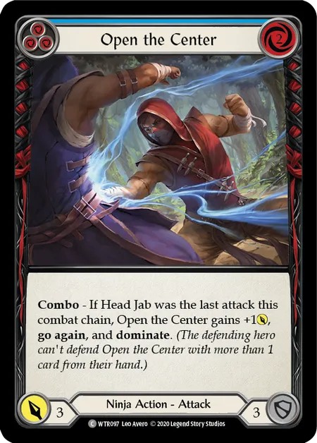 [U-WTR097]Open the Center[Common]（Welcome to Rathe Unlimited Edition Ninja Action Attack Blue）【FleshandBlood FaB】