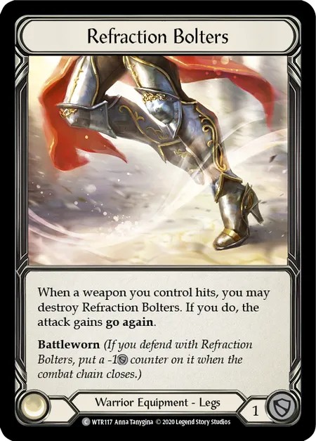 [U-WTR117]Refraction Bolters[Common]（Welcome to Rathe Unlimited Edition Warrior Equipment Legs）【FleshandBlood FaB】