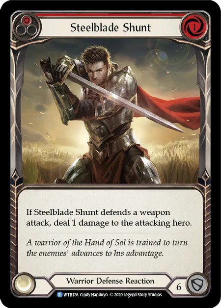 [U-WTR126]Steelblade Shunt[Rare]（Welcome to Rathe Unlimited Edition Warrior Defense Reaction Red）【FleshandBlood FaB】