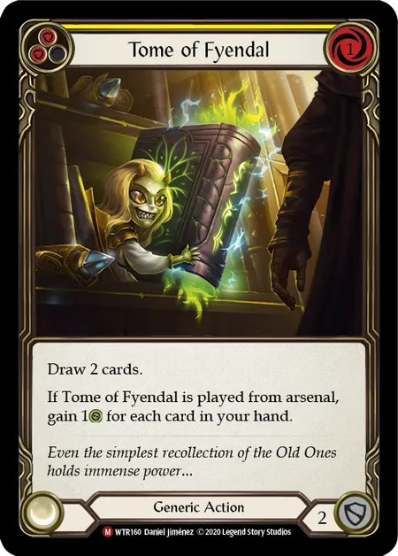 [U-WTR160]Tome of Fyendal[Majestic]（Welcome to Rathe Unlimited Edition Generic Action Non-Attack Yellow）【FleshandBlood FaB】