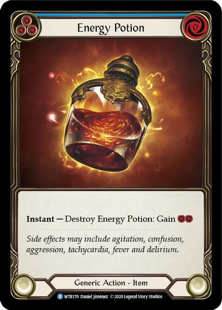 [U-WTR170]Energy Potion[Rare]（Welcome to Rathe Unlimited Edition Generic Action Item Non-Attack Blue）【FleshandBlood FaB】