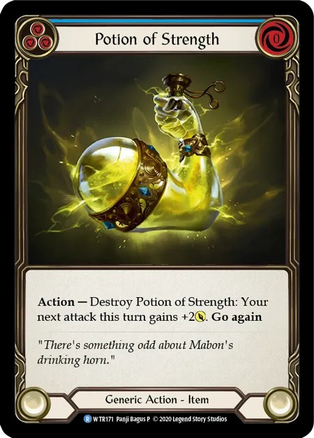 [U-WTR171]Potion of Strength[Rare]（Welcome to Rathe Unlimited Edition Generic Action Item Non-Attack Blue）【FleshandBlood FaB】