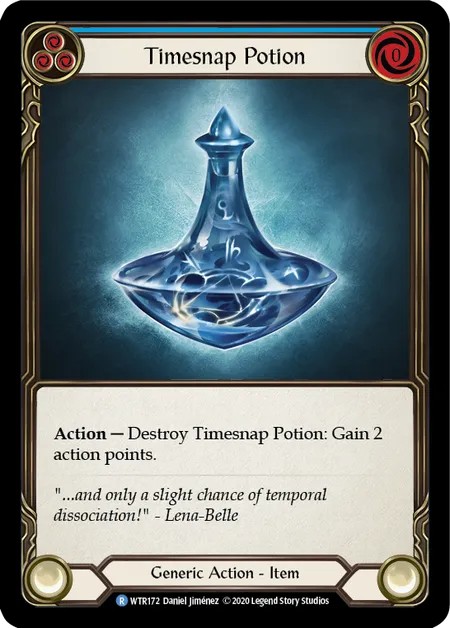 [U-WTR172]Timesnap Potion[Rare]（Welcome to Rathe Unlimited Edition Generic Action Item Non-Attack Blue）【FleshandBlood FaB】