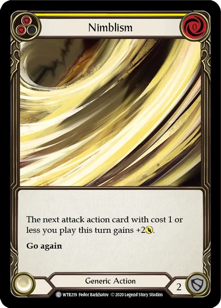 [U-WTR219]Nimblism[Common]（Welcome to Rathe Unlimited Edition Generic Action Non-Attack Yellow）【FleshandBlood FaB】